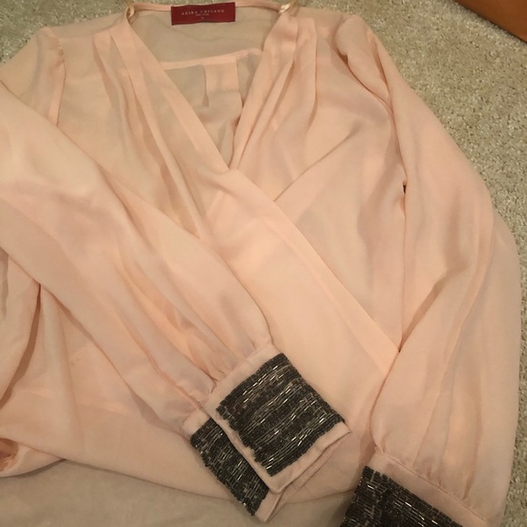 Gorgeous faux wrap high low Akira embellished top! - Picture 2 of 3